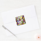 Pansy Cascade Vierkante Sticker (Envelop)