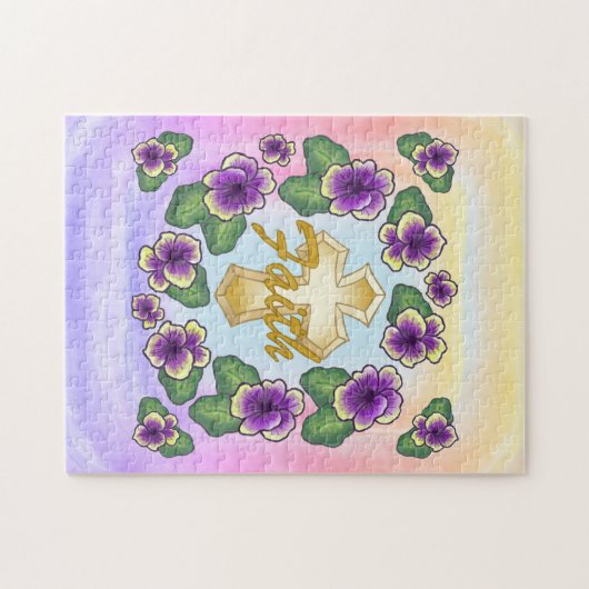 Pansy Christian Cross puzzle (Horizontal)
