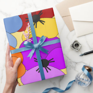 Pansy Collage Cadeaupapier