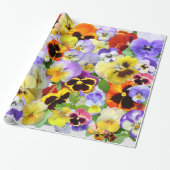  Pansy Collage Cadeaupapier (Uitgerold)
