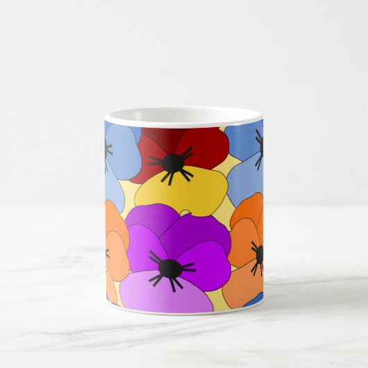 Pansy Collage Café Mug (Centre)