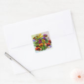 PANSY DELIGHT ~ Carré Enveloppe Sealer/ Sticker (Enveloppe)