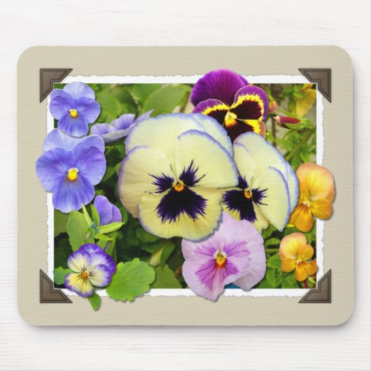 Pansy Delight ~ Mousepad Muismat (Voorkant)
