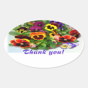 PANSY DELIGHT ~ Ovaal Envelop Sealer / Sticker
