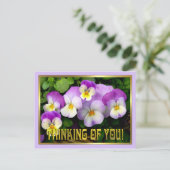 Pansy ~ Denking of you ~ Briefkaart (Staand voorkant)