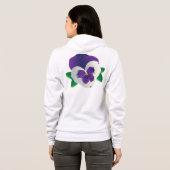 Pansy design Hoodie (Achterkant volledig)