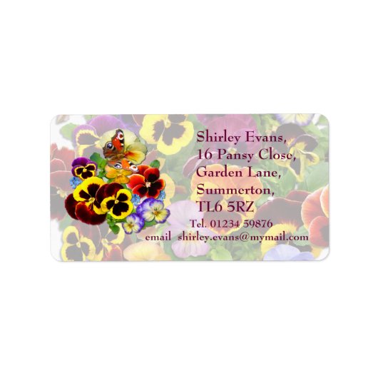 Pansy Display ~ Label # 2 (Voorkant)
