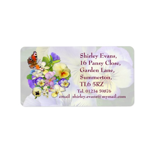 Pansy Display ~ Label # 4 (Voorkant)