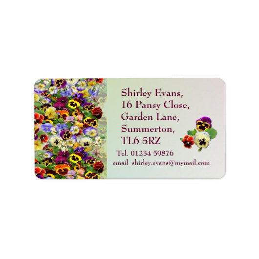 Pansy Display ~ Label # 6 (Voorkant)