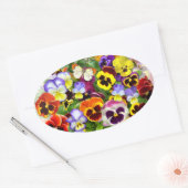 Pansy display met vlindervierkante sticker (Envelop)