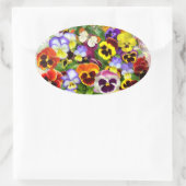 Pansy display met vlindervierkante sticker (Tas)