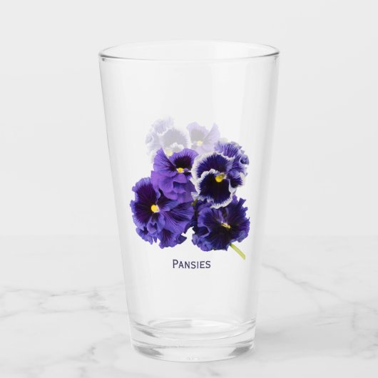 Pansy Drink glas met naam (Voorkant)