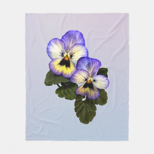Pansy Duo Fleece Deken (Voorkant)