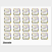 Pansy en Viooltjes Custom Zeep of Ambachtelijke St Vierkante Sticker (Vel)