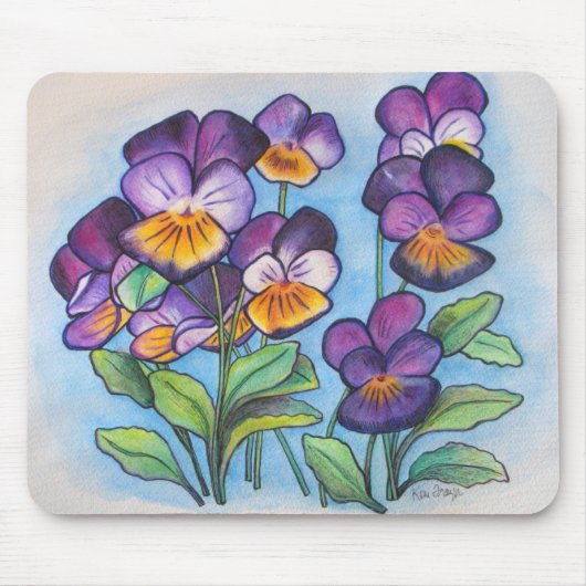 Pansy Faces mousepad Muismat (Voorkant)