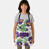 Pansy Floral Kleurrijk Gepersonaliseerd Patroon Schort (Insitu)