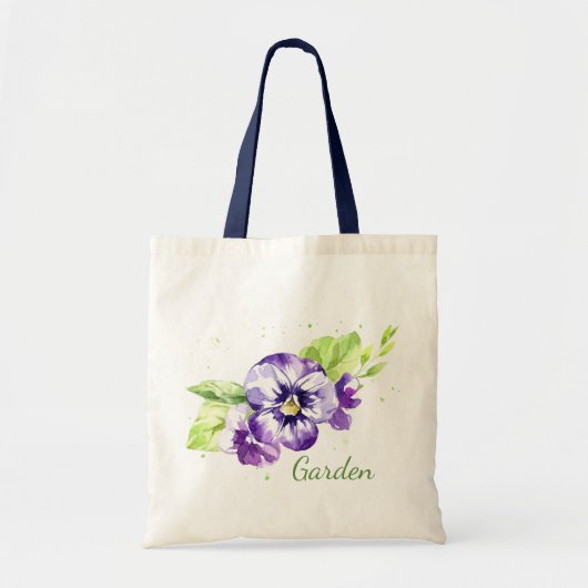 Pansy Floral Tote Bag (Voorkant)