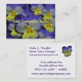 Pansy Floral Visitekaartje (Voorkant / Achterkant)