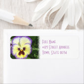 Pansy Flower Afbeelding Mailing Label (Insitu)
