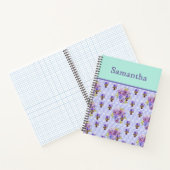 Pansy Flower Aqua floral Recette Carnet Journal (Intérieur)
