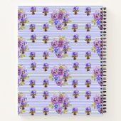 Pansy Flower Aqua floral Recette Carnet Journal (Dos)