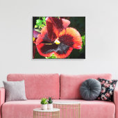 Pansy Flower Canvas (Insitu (Woonkamer))