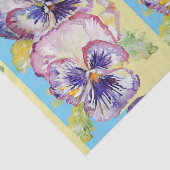  Pansy Flower Floral Pastel Blue Pattern Tissuepapier (Detail)