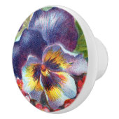 Pansy Flower Knob Pull Keramische Knop (Rechts)