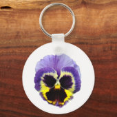 Pansy Flower Sleutelhanger (Voorkant)