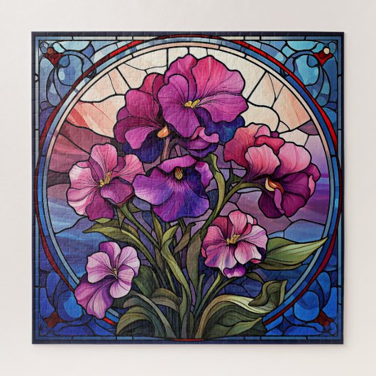 Pansy Flowers Puzzel (Verticaal)