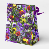 Pansy Fotocollage: Kaleidoscoop van Bloemschoonhei Bedankdoosjes (Achterkant)