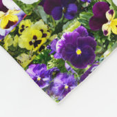 Pansy Fotocollage: Kaleidoscoop van Bloemschoonhei Fleece Deken (Hoek)