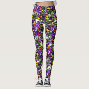 Pansy Fotocollage: Kaleidoscoop van Bloemschoonhei Leggings