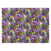Pansy Fotocollage: Kaleidoscoop van Bloemschoonhei Tafelkleed (Voorkant (Horizontaal))