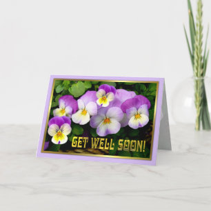 Pansy ~ Get Well Card Kaart