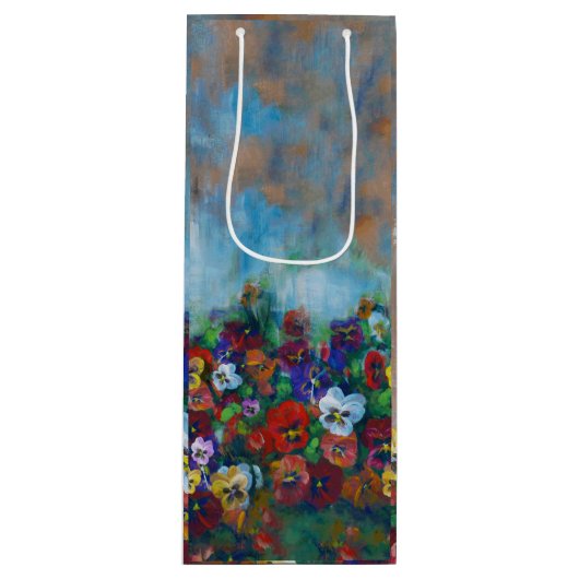 Pansy Gift Bag Wijn Cadeautas (Voorkant)
