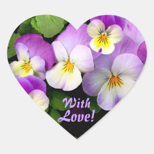 PANSY ~ Heart Envelope Sealer / Sticker