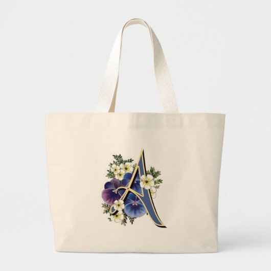 Pansy Initiaal - A Grote Tote Bag (Voorkant)