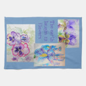 Pansy Iris Viola Flower Flowers Kitchen Tea Towel Theedoek (Horizontaal)