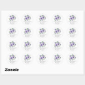Pansy Memorial Funeral Seed Packet Ronde Sticker (Vel)