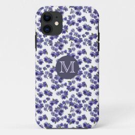 Pansy Monogram iPhone Case