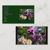Pansy n'amis Cartes de visite (Devant / Derrière)