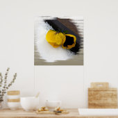 Pansy op sneeuw poster (Keuken)