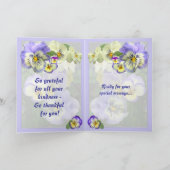PANSY PASTEL ~ Bedankt!" ~ Kaart (Binnen)