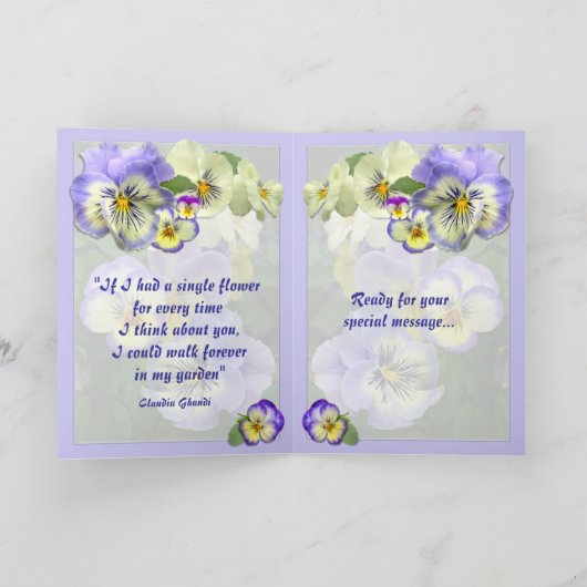 PANSY PASTEL ~ Penser à vous! ~ Carte (Intérieur)