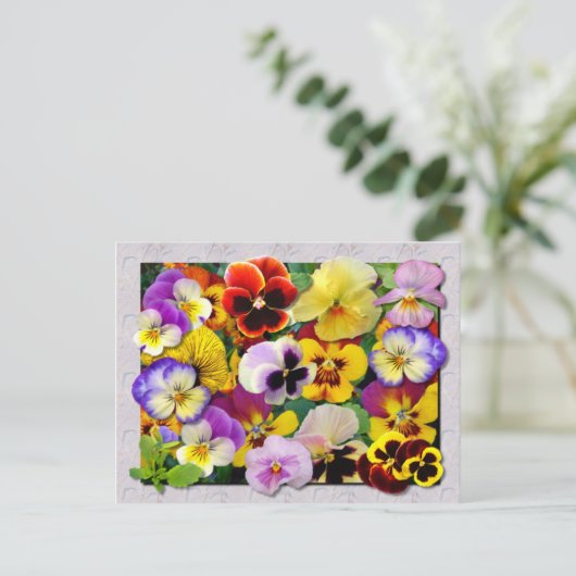 PANSY PATCHWORK BRIEFKAART (Staand voorkant)