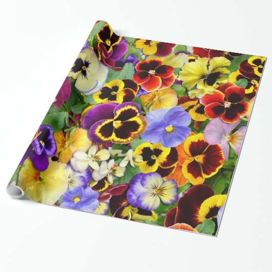 Pansy Patchwork Cadeaupapier (Uitgerold)
