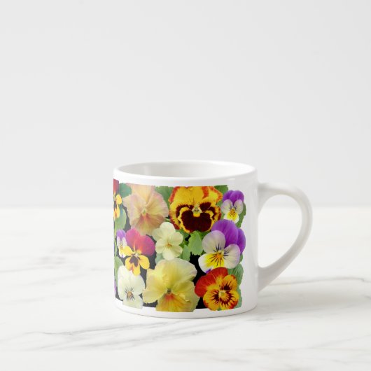 Pansy Patchwork Mug de café à deux tons (Droite)