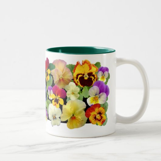 Pansy Patchwork Two-Tone Coffee Mok (Rechts)