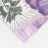 Pansy patroon fleece deken (Hoek)